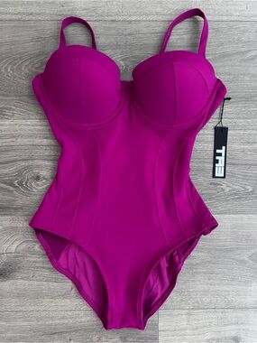 Eli Magenta One-Piece Swimsuit with Built-In Cups